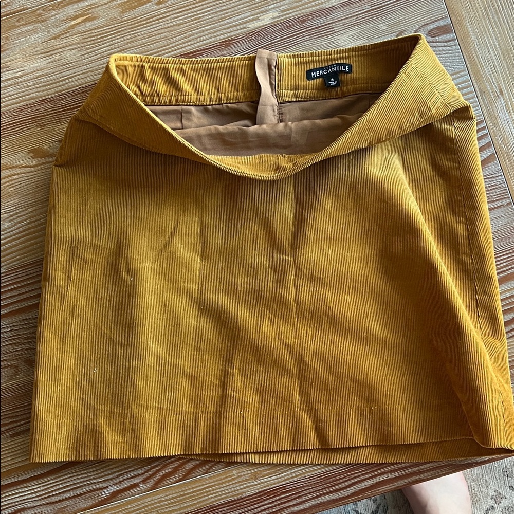 J. Crew Mustard Pencil Skirt